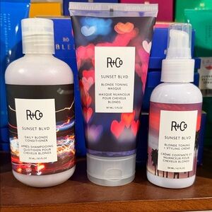 R+Co Sunset Blvd Blonde Hair Trio